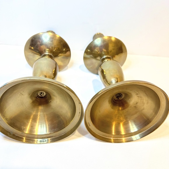 Brass Tall Vintage Candle Holders - Picture 12 of 14